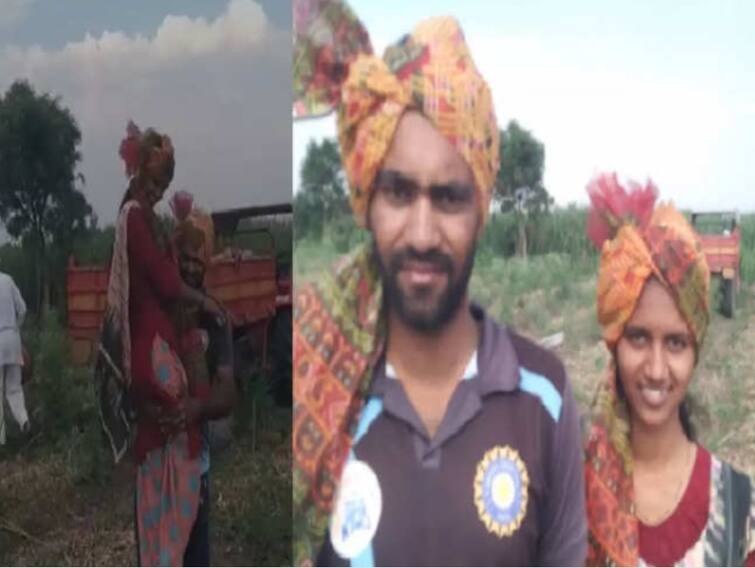 pune shirur farmer couple husband and wife pass police recruitment exam at same time Pune Success Story : शेतात कांदा काढताना आनंदाची बातमी... पती-पत्नी जोडीने एकाच वेळी पोलिस भरती झाले