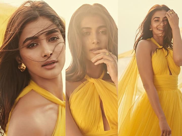 Pooja Hegde: ‘வீரம்’ படத்தின் இந்தி ரீ-மேக் ஆன, கிசி கா பாய் கிசி கி ஜான் படத்தில் நாயகியாக நடித்துள்ள பூஜா ஹெக்டே, மஞ்சள் உடையணிந்து எடுத்துள்ள போட்டோஷூட் வைரலாகி வருகின்றது.