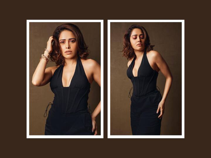 Nushrratt Bharuccha often posts pictures on her Instagram handle to give her fans a peek into her drool-worthy wardrobe. Recently, the actor posted pictures in a black outfit. Take a look at them.