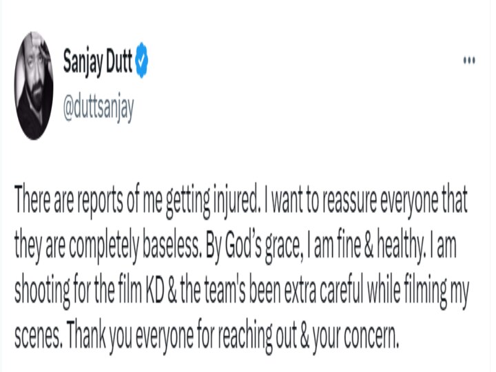 Sanjay Dutt Injured : 'கேடி' ஷூட்டிங் ஸ்பாட்டில் டம்மி குண்டு வெடித்ததாக பரவிய தகவல்..  விளக்கமளித்த 'லியோ' வில்லன்