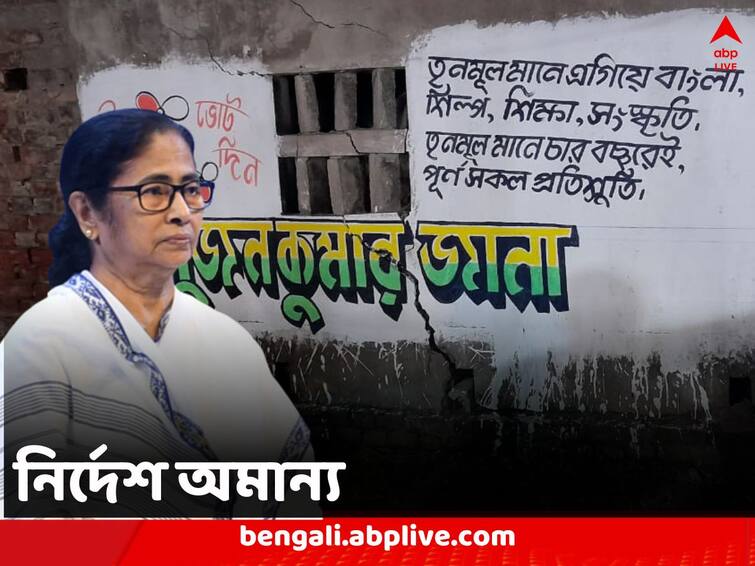 South 24 Parganas Despite Mamata Banerjee's announcement TMC starts campaign for upcoming Panchayat Elections 2023 with apparent candidates Panchayat Elections 2023: প্রার্থী বাছবেন নিজে, ঘোষণাই সার মমতার, নির্দেশ উপেক্ষা করে দেওয়াল লিখন, প্রচার শুরু জেলায়