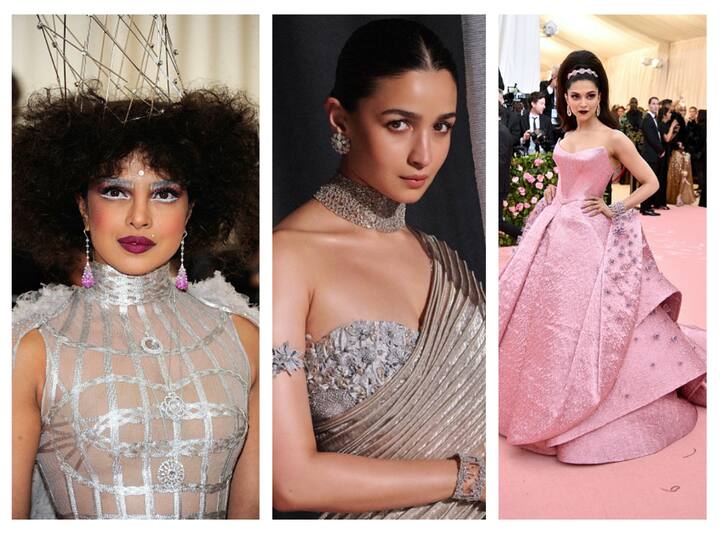 Bollywood actor Alia Bhatt is all set to make her Met Gala debut this year. In the meantime, let's look at Priyanka Chopra, Deepika Padukone and others who have walked the red carpet previously.