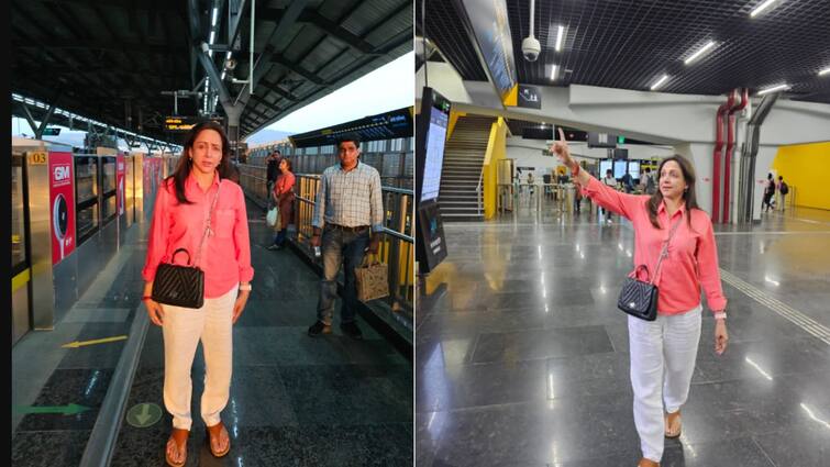 Hema Malini Takes Metro, Then Rides In An Auto To Beat Mumbai Traffic Hema Malini: তীব্র গরমের মধ্য়েই হঠাৎই মুম্বইয়ের মেট্রোতে দেখা মিলল ড্রিম গার্লের! তারপর?