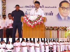 IN PICS: TN CM Stalin, Ministers Take Oath On 'Equality Day' To Mark Ambedkar's Birthday