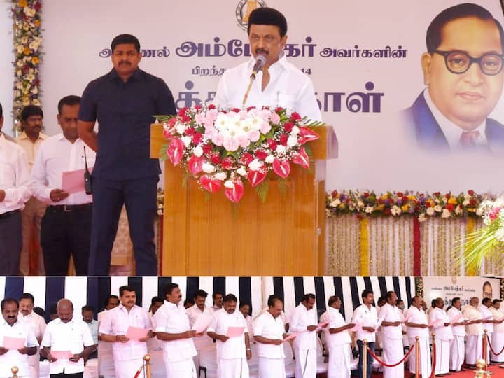 Tamil Nadu CM Stalin along with DMK Ministers, MLA observed Ambedkar's birth anniversary as 'equality day'