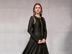 Aditi Rao Hydari In A Black Floor-Length Anand Kabra Kalidar Suit