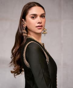Aditi Rao Hydari In A Black Floor-Length Anand Kabra Kalidar Suit