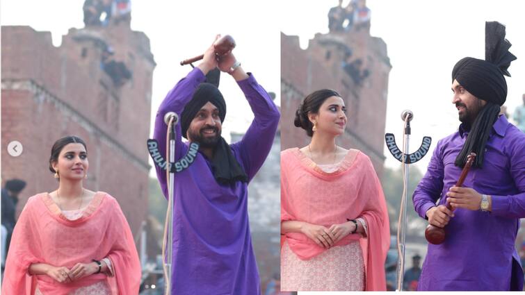 Punjabi singer Diljit Dosanjh-Nimrat Khaira s pair made you remember Punjabi Virsa see new pictures of the pair  Diljit Dosanjh: ਦਿਲਜੀਤ ਦੋਸਾਂਝ-ਨਿਮਰਤ ਖਹਿਰਾ ਦੀ ਜੋੜੀ ਨੇ ਪੰਜਾਬੀ ਵਿਰਸਾ ਕਰਵਾਇਆ ਯਾਦ, ਦੇਖੋ ਨਵੀਆਂ ਤਸਵੀਰਾਂ