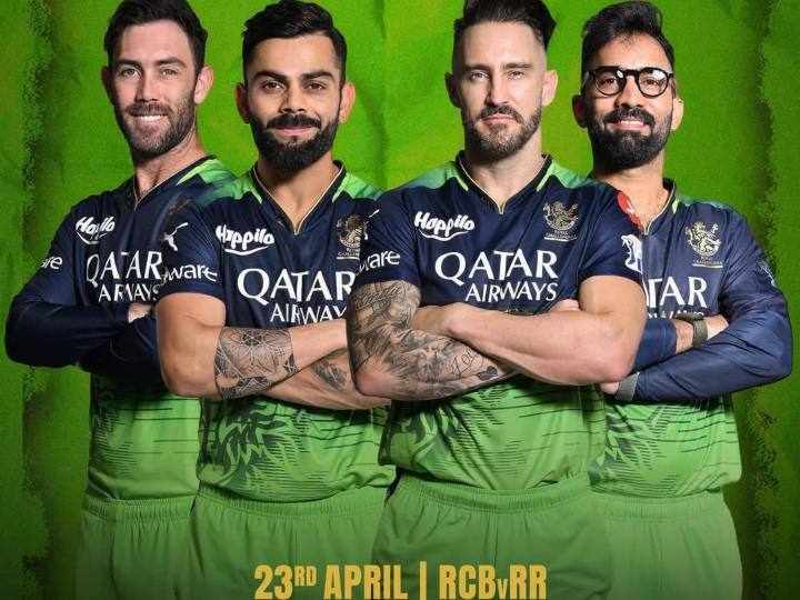 IPL 2023 RCB will be wearing Green Colour jersey against Rajasthan Royals on April 23rd IPL 2023: राजस्थान रॉयल्स के खिलाफ ग्रीन जर्सी में नजर आएंगे RCB के खिलाड़ी, जानिए क्यों