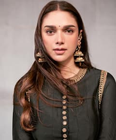 Aditi Rao Hydari In A Black Floor-Length Anand Kabra Kalidar Suit