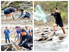Union Law Minister Kiren Rijiju Tries His Hand At Trout Fishing In Arunachal. SEE PICS