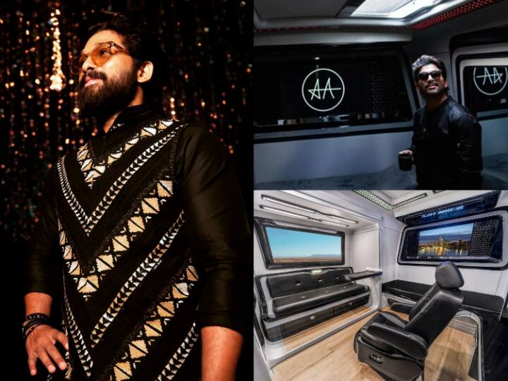 Allu Arjun Vanity Van Pics: स्टार्स के लग्जरी घरों की झलक तो आप सब देखते ही रहते होंगे, लेकिन आज हम आप साउथ के स्टाइलिश और सबसे महंगे स्टार अल्लू अर्जुन की वैनिटी वैन का टूर करवाने वाले हैं...