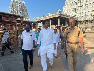 Karnataka Election 2023: கர்நாடக தேர்தலில் வெற்றி பெற அண்ணாமலையாரை தரிசித்த  அமைச்சர் அசோக்