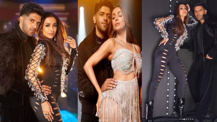 Malaika Arora- Guru Randhawa: ਮਲਾਇਕਾ ਅਰੋੜਾ ਬਾਲੀਵੁੱਡ ਦੀਆਂ ਮਸ਼ਹੂਰ ਅਭਿਨੇਤਰੀਆਂ ਵਿੱਚੋਂ ਇੱਕ ਹੈ। ਉਹ 49 ਸਾਲ ਦੀ ਉਮਰ ਵਿੱਚ 20 ਸਾਲ ਦੀਆਂ ਕੁੜੀਆਂ ਨੂੰ ਵੀ ਫੈਲ ਕਰਦੀ ਹੈ। ਆਓ ਦੇਖੋ ਗੁਰੂ ਰੰਧਾਵਾ ਨਾਲ ਮਲਾਇਕਾ ਦੀ ਕੈਮਿਸਟ੍ਰੀ...