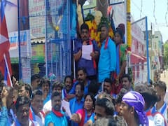 திரண்ட விசிக தொண்டர்கள்..! காஞ்சியில் பேரணியாக சென்று அம்பேத்கர் சிலைக்கு மரியாதை..!