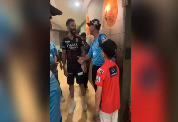 Ricky Ponting's Son Star-Struck As He Meets Virat Kohli On The Sidelines Of IPL 2023 விராட் கோலியை சந்தித்த ஜூனியர் ரிக்கி பாண்டிங்: வைரலாகும் வீடியோ