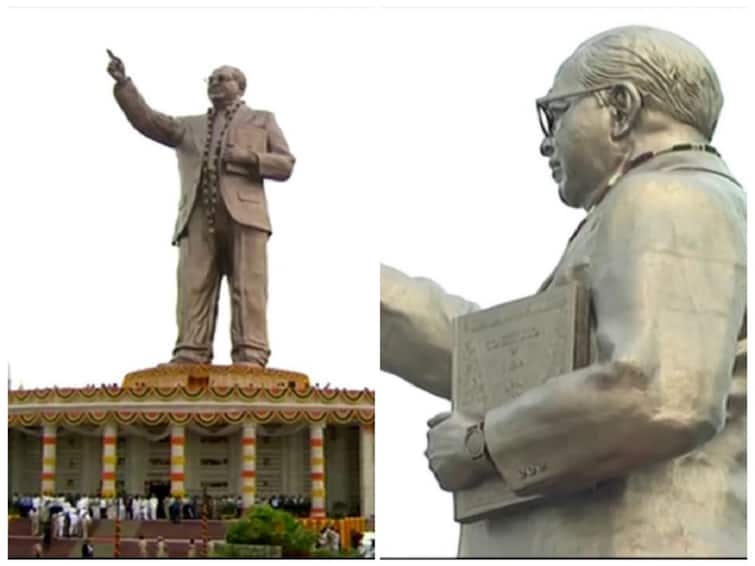 Dr Ambedkar Jayanti 2023 India’s Tallest Ambedkar Statue Telangana CM KCR Unveils 125-Ft Tall Statue In Hyderabad Today 'India’s Tallest Ambedkar Statue': Telangana CM KCR Unveils 125-Ft Tall Statue In Hyderabad