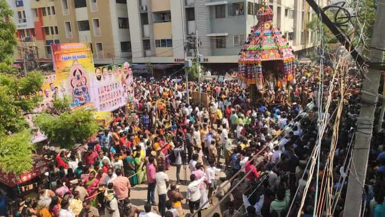 Trichy Chithirai procession was held in Woraiyur Vekkaliayamman temple TNN உறையூர் வெக்காளியம்மன் கோவிலில் சித்திரை திருத்தேரோட்டம் கோலாகலம்