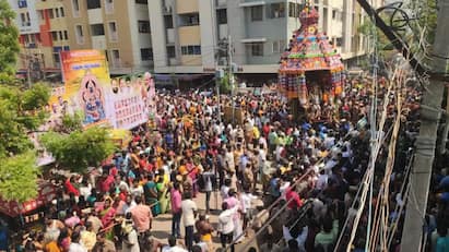 Trichy Chithirai procession was held in Woraiyur Vekkaliayamman temple TNN உறையூர் வெக்காளியம்மன் கோவிலில் சித்திரை திருத்தேரோட்டம் கோலாகலம்
