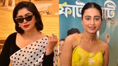 Fatafati Trailer Launch: ট্রেলার লঞ্চে নব্বইয়ের দশকের নায়িকার সাজে ঋতাভরী, পাশ্চাত্য গাউনে স্বস্তিকার সাজে বৈপরীত্য