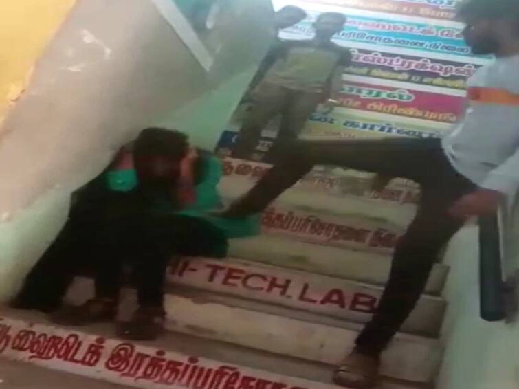 A young man kicked a five-month pregnant woman in the stomach in Mayiladuthurai Mayiladuthurai: கர்ப்பிணி வயிற்றிலே எட்டி உதைத்த கணவன்..! தட்டிக்கேட்டவர்களை திட்டி அனுப்பிய காதல் மனைவி..!