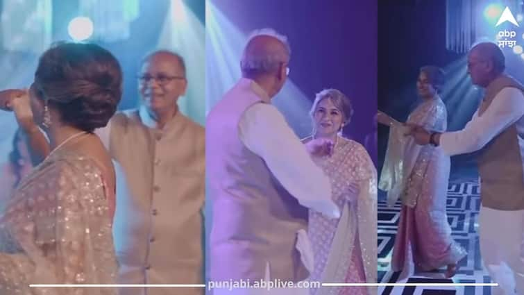 Viral-video-bride-parents-old-couple-dancing-on-bollywood-song-wedding Video: ''ਆਤੀ ਕਿਆ ਖੰਡਾਲਾ'' 'ਤੇ ਲਾੜੀ ਦੇ ਮਾਪਿਆਂ ਨੇ ਕੀਤਾ ਜ਼ਬਰਦਸਤ ਡਾਂਸ, ਵੀਡੀਓ ਹੋ ਰਿਹਾ ਖੂਬ ਵਾਇਰਲ