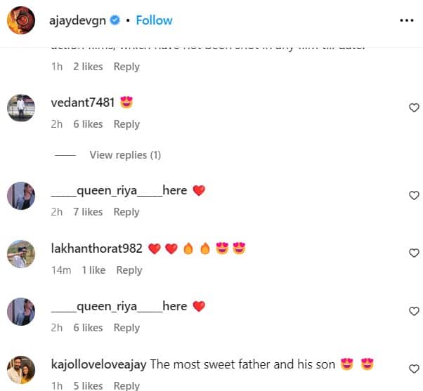 बेटे युग पर प्यार बरसाते नजर आए Ajay Devgn, प्यारी तस्वीरें शेयर करते हुए  लिखा- 'बाप-बेटा मोमेंट्स