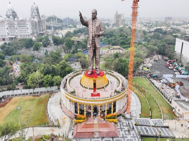 Hyderabad 125 feet Ambedkar statue got place in high range book of world records Hyderabad Ambedkar Statue : హైదరాబాద్ అంబేడ్కర్ విగ్రహానికి మరో ఘనత, హైరేంజ్ బుక్ ఆఫ్ వరల్డ్ రికార్డ్స్ లో చోటు