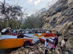 Raigad Bus Accident: Maharashtra CM Eknath Shinde Visits Spot, Meets Injured In Hospital — IN PICS