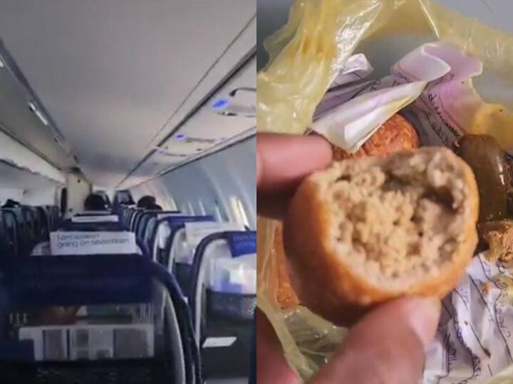Bihar man eating litti chokha in flight viral video social media फ्लाइट में अचार संग लिट्टी-चोखा खाने लगा शख्स, Video देख लोग बोले- जिया हो बिहार के लाला