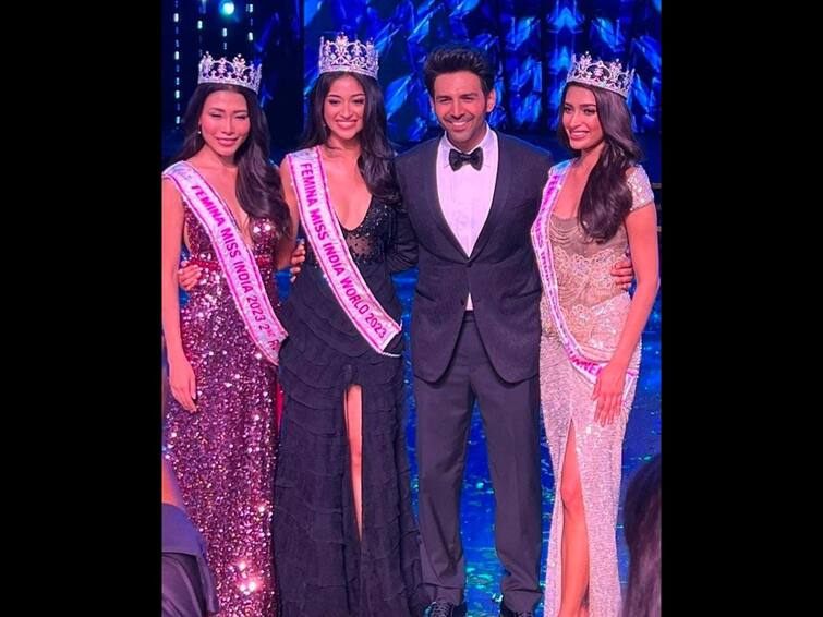Kartik Aaryan Shares A Beautiful Company With Miss India Winners Nandini Gupta, Shreya Poonja And Strela Luwang