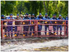 In Pics: 'ट्रिपल लेयर सिक्योरिटी' में दिल्ली, RAF-CRPF समेत दिल्ली पुलिस के 1000 जवान चप्पे-चप्पे पर रख रहे नजर