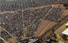 Maharashtra Bhushan Award: महाराष्ट्र भूषण पुरस्कार सोहळ्यासाठी लाखो लोक खारघरमध्ये दाखल