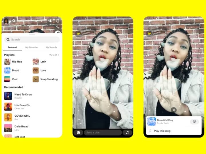 Snapchat: क्रिएटर्स और रील्स बनाने वालों के लिए खुशखबरी, साउंड लाइब्रेरी में ऐड हुए कई नए पॉपुलर सांग्स Snapchat Expands Sound Library now users can create videos on variety of songs across worldwide Snapchat: क्रिएटर्स और रील्स बनाने वालों के लिए खुशखबरी, साउंड लाइब्रेरी में ऐड हुए कई नए पॉपुलर सांग्स
