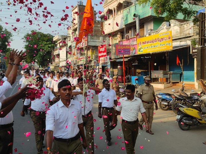 RSS Rally:சேலம்: பிரம்மாண்டமாக நடைபெற்ற ஆர்.எஸ்.எஸ் பேரணி