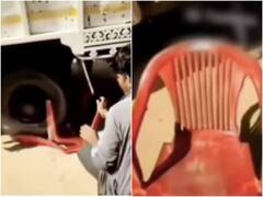 हैरतअंगेज अंदाज में कुर्सी की मजबूती चेक करा रहा था दुकानदार, आपने शायद ही पहले ऐसा देखा होगा