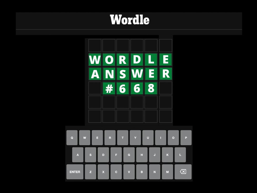 Wordle 668 Answer Today April 18 Wordle Solution Puzzle Hints