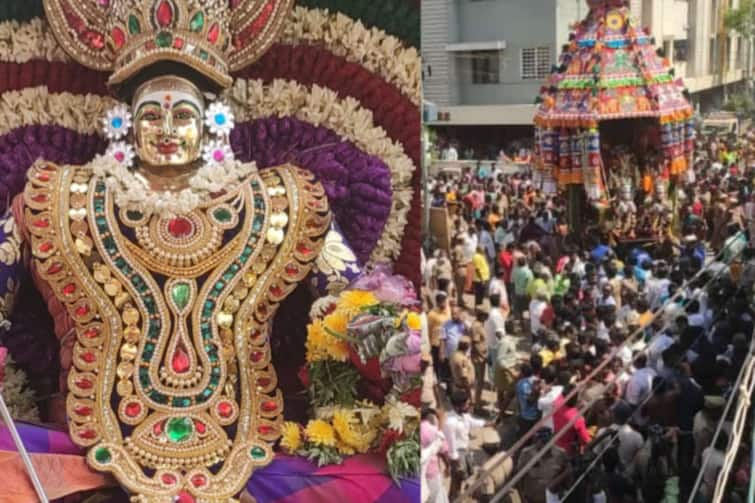 Trichy Woraiyur  Vekkaliayamman temple painting festival concludes TNN உறையூர் வெக்காளியம்மன் கோவில் சித்திரை திருவிழா நிறைவு