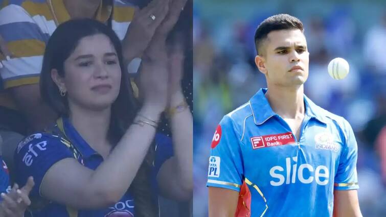 IPL 2023 Sara Tendulkar Expresses Her Joy as Brother Arjun Tendulkar Makes His IPL Debut in MI vs KKR Match ‘Happiest Sister Today’ IPL 2023 Sara Tendulkar: આઇપીએલમાં ભાઇના ડેબ્યૂનો આનંદ લેતી જોવા મળી સારા તેંદુલકર, જુઓ.....