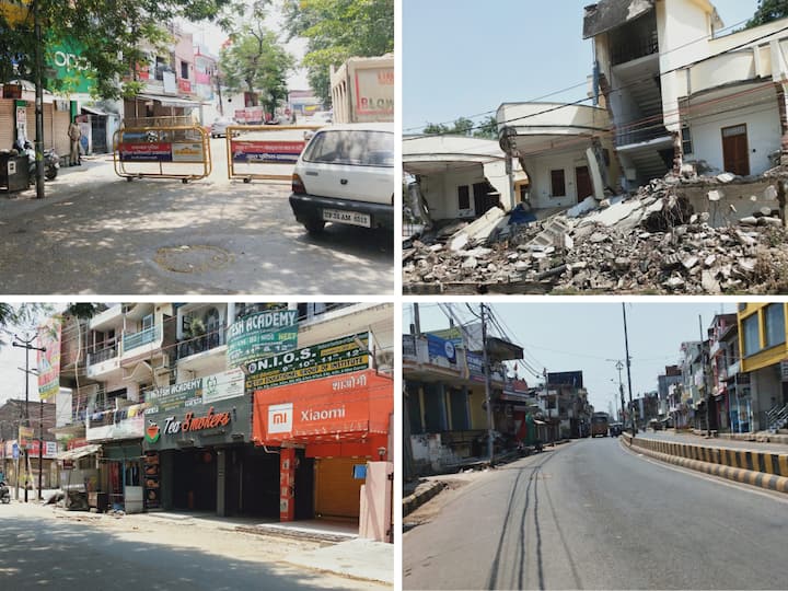 Roads wore deserted look and shops were shut, barring a few with essentials while the internet remained suspended in Prayagraj after the double murder of Atiq Ahmed and his brother Ashraf on April 15