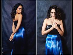 Sobhita Dhulipala Mesmerises In A Black And Blue Structured Gown | SEE PICS