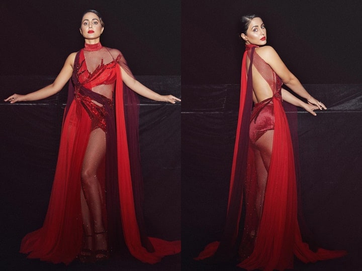Hina Khan In Hello Hall of Fame Awards 2023:  हिना खान हैलो हॉल अवॉर्ड फंक्शन पर रेड ट्रांसपेरेंट ड्रेस पहन कर पहुंचीं, जिसमें वे बेहद खूबसूरत लग रही थीं. लेकिन हेटर्स को उनका ये लुक पसंद नहीं आया.