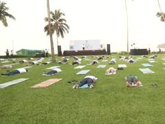 G20 Delegates Participate In Yoga Session Ahead Of 2nd Health Working Group Meeting — IN PICS