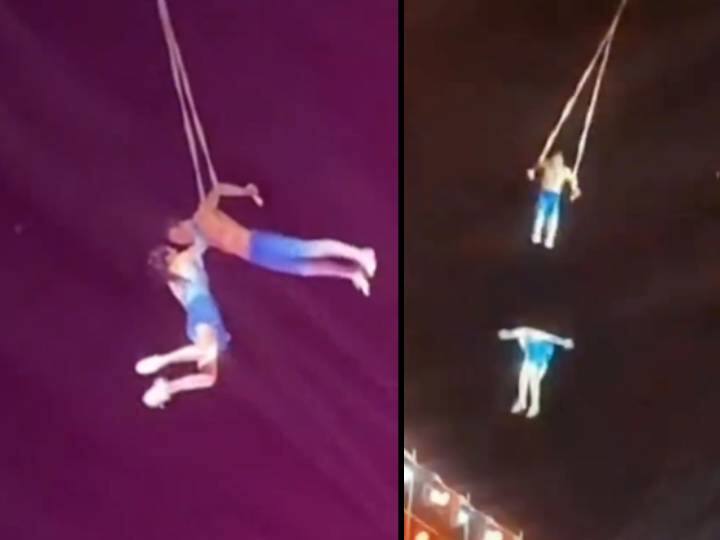 Chinese acrobat died in horrifying circumstances during a performance with her husband Shocking Video: அந்தரத்தில் தொங்கி சாகசம்.. கண்முன்னே உயிரிழந்த மனைவி.. பதைபதைக்கவைத்த வீடியோ..