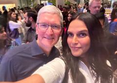 Celebs Pose With Tim Cook At Apple Store Launch In Mumbai