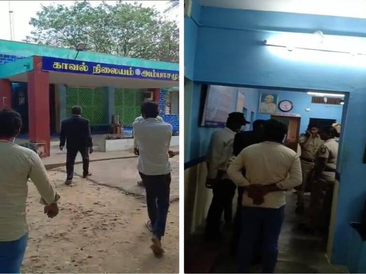 Lawyer Henry Deepan conducts investigation at Ambasamudram Police Station regarding tooth uprooting case TNN பல் பிடுங்கிய விவகாரம்:  வழக்கறிஞர் ஹென்றி தீபன் அம்பாசமுத்திரம் காவல் நிலையத்தில் அதிரடி ஆய்வு