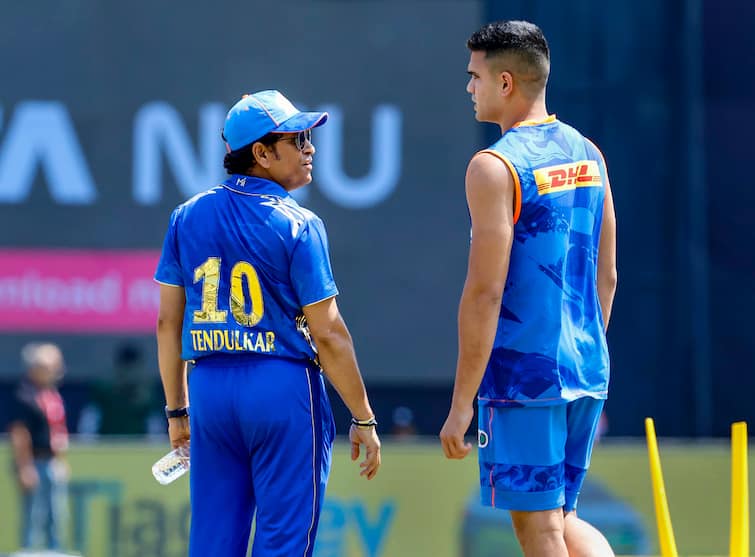 IPL 2023 Arjun Tendulkar Debut Over Sachin Tendulkar Reply To Shah Rukh Khan For Arjun Tendulkar Sachin Tendulkar's Epic Reply To Shah Rukh Khan's Tweet For His Son Arjun Goes Viral