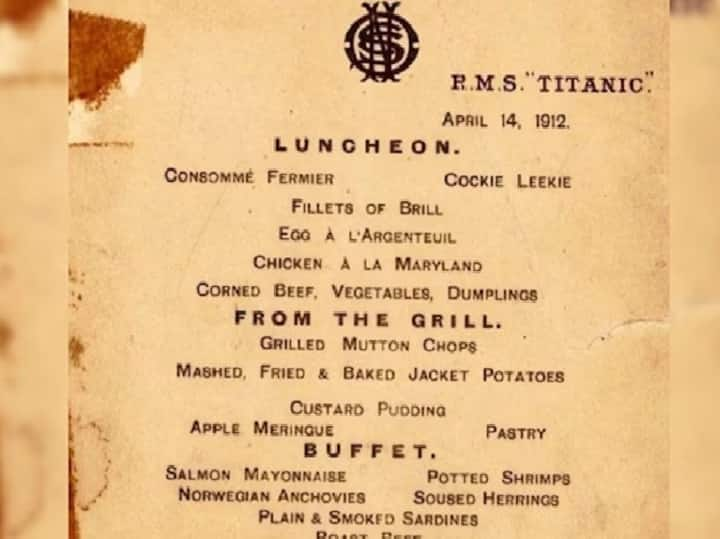 What Did Passengers Eat On Titanic? 111-Year-Old Food Menu Goes Viral Titanic Menu Card: டைட்டானிக் கப்பல்ல இருந்தவங்க இதையெல்லாம் சாப்பிட்டாங்களா? வைரலாகும் மெனு கார்டு