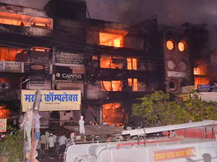 Kanpur Fire traders Demand in fire incident in Basmandi area before demolishing buildings investigation should be done ANN Kanpur News: बासमंडी इलाके में हुए अग्निकांड में व्यापारियों की मांग- इमारतों को गिराने से पहले एक बार फिर हो जांच