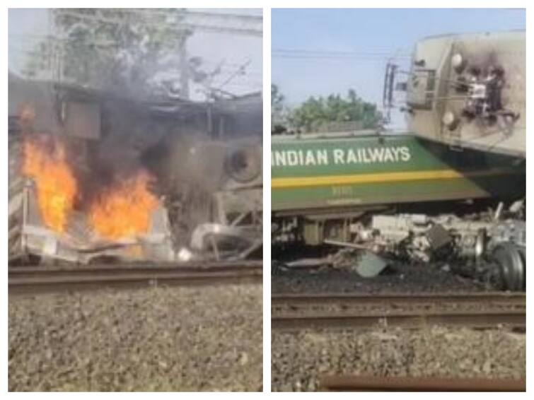 MP Train Accident : பயங்கர விபத்து... நேருக்கு நேர் மோதிய இரண்டு சரக்கு ரயில்கள்: மத்திய பிரதேசத்தில் பரபரப்பு! Madhya pradesh two train accident at singhpur railway station in madhya pradesh MP Train Accident : பயங்கர விபத்து... நேருக்கு நேர் மோதிய இரண்டு சரக்கு ரயில்கள்: மத்திய பிரதேசத்தில் பரபரப்பு!